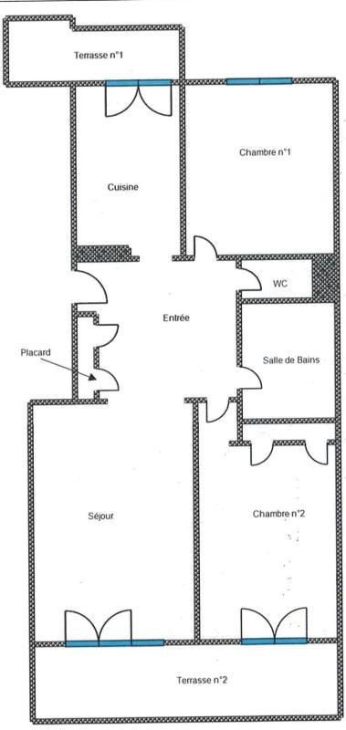 Appartement - 61 m² - 3 pièces