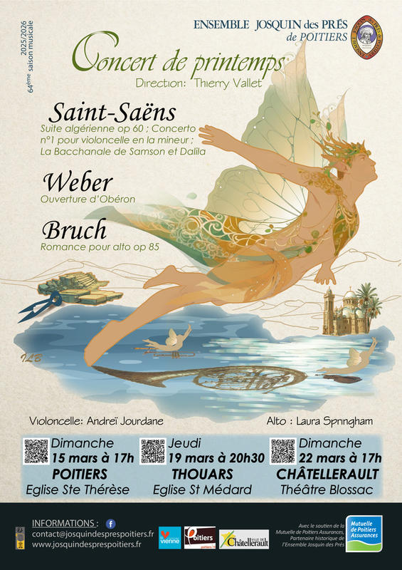 Concert de musique classique Orchestre de l'Ensemble Josquin des Prés de Poitiers