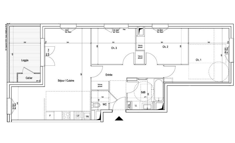 Appartement - 80 m² - 4 pièces