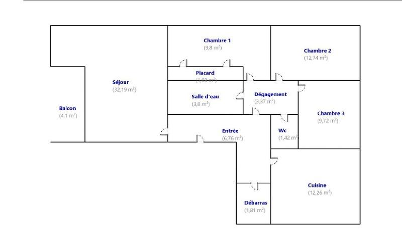 Appartement - 95 m² - 5 pièces