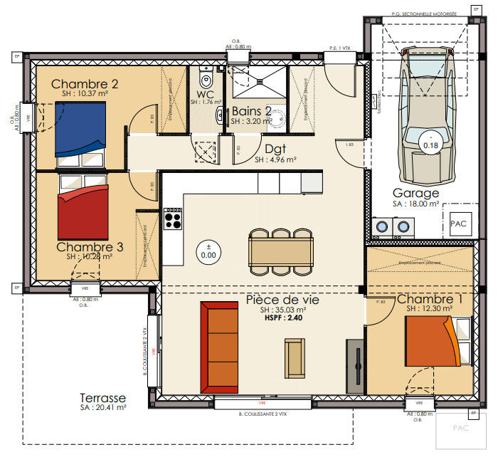 Maison - 83 m² - 4 pièces