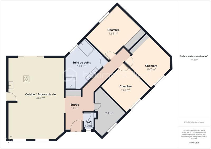 Maison - 107 m² - 5 pièces