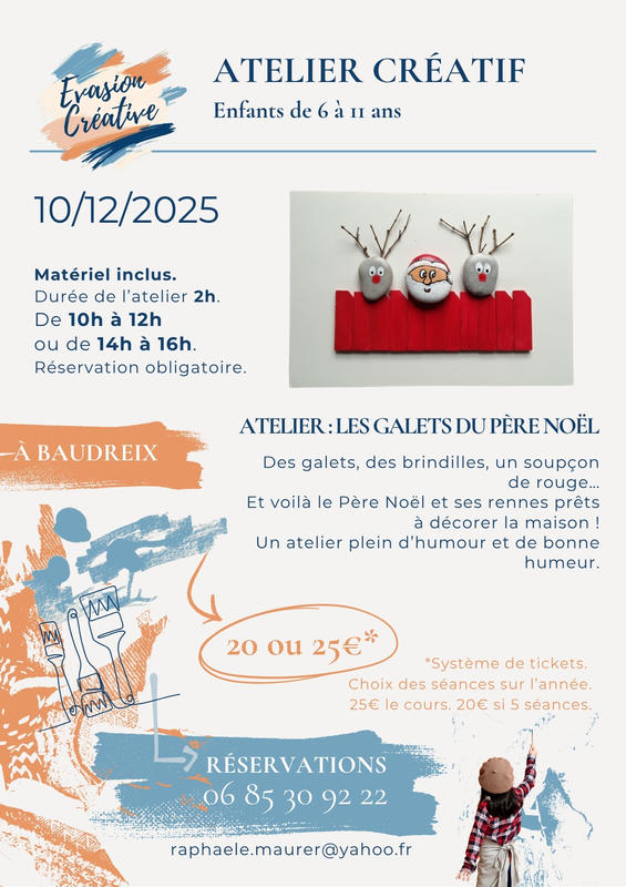 Atelier Créatif &quot;Les galets du père Noël&quot;