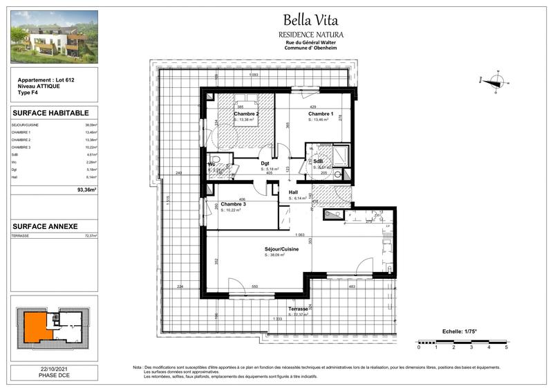 Appartement - 93 m² - 4 pièces
