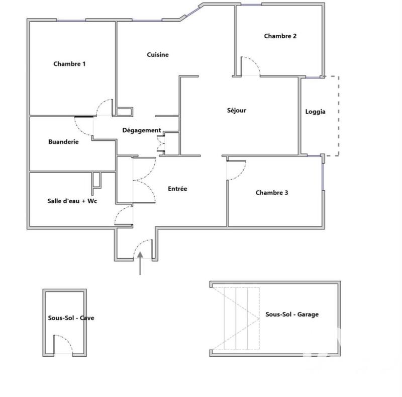 Appartement - 98 m² - 4 pièces