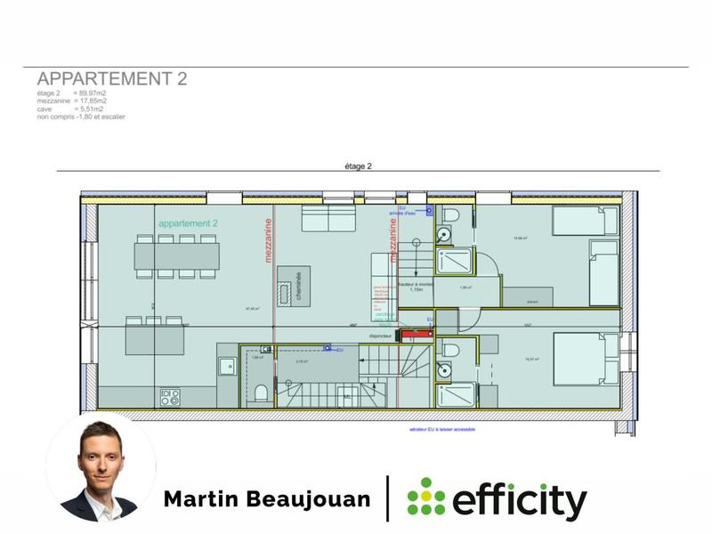 Appartement - 107 m² - 4 pièces