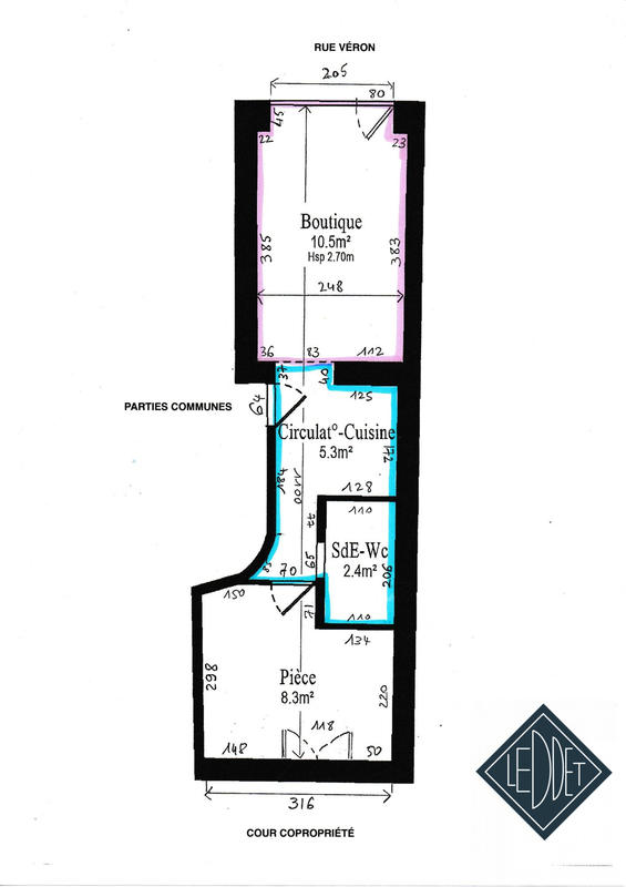 Local d'activités - 18 m² - 1 pièce