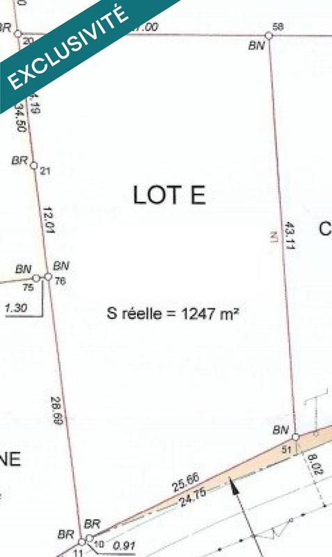 Terrain - 1 247 m²