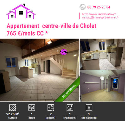 Appartement - 52 m² - 2 pièces