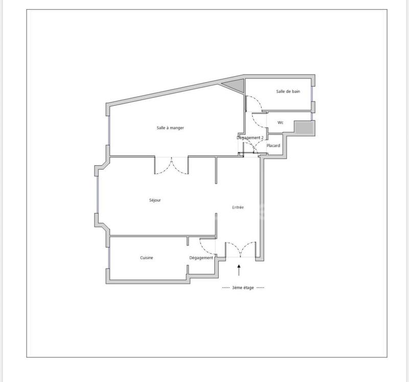 Appartement bourgeois - 62 m² - 2 pièces