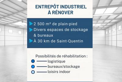 Bureau - 2 500 m² - 1 pièce