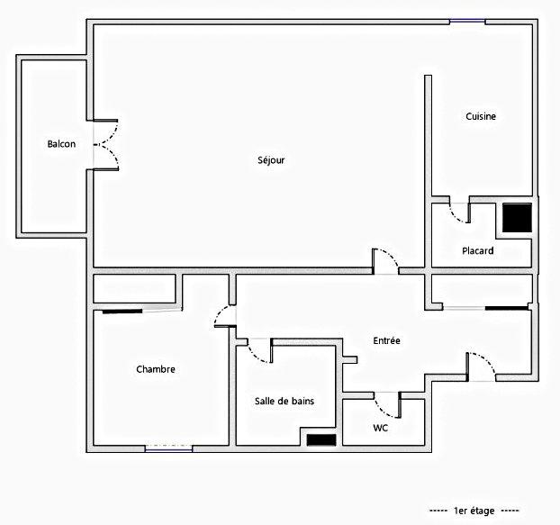 Appartement - 48 m² - 2 pièces