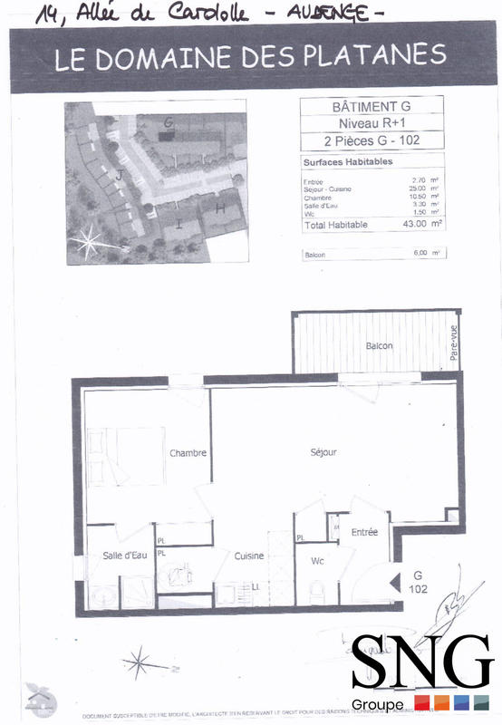 Appartement - 41 m² - 2 pièces