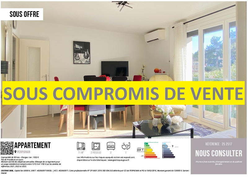 Appartement - 71 m² - 3 pièces