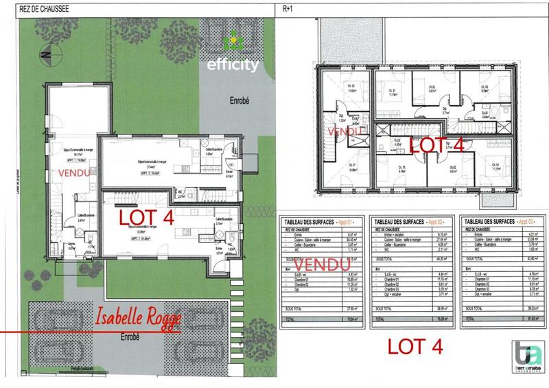 Appartement - 80 m² - 4 pièces