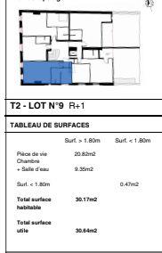 Appartement - 31 m² - 2 pièces