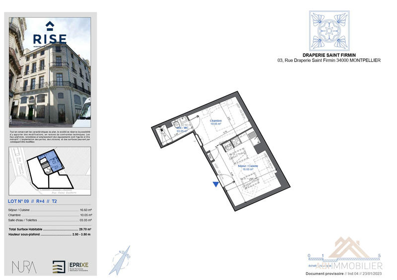 Appartement - 30 m² - 2 pièces