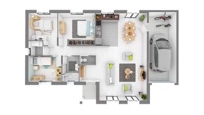 Maison - 87 m² - 5 pièces