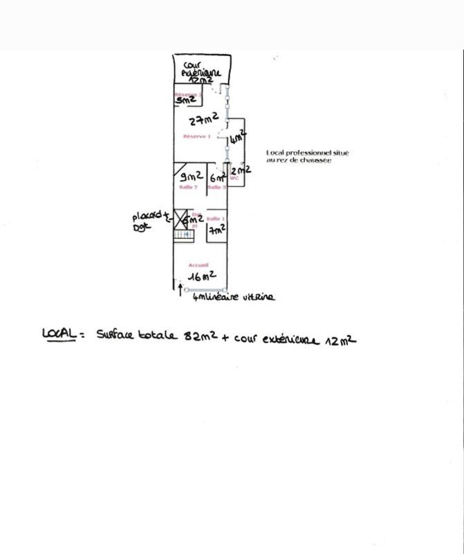 Local commercial - 82 m² - 6 pièces