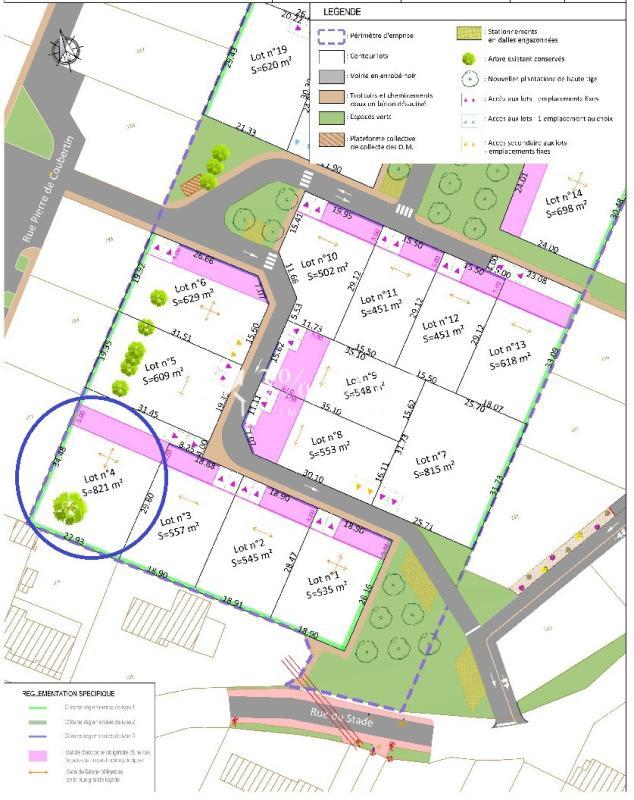 Terrain constructible - 618 m²
