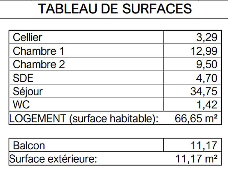 Appartement - 67 m² - 3 pièces