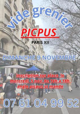 Vide grenier picpus saint mande