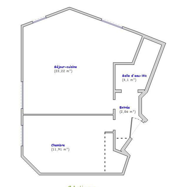 Appartement - 42 m² - 2 pièces