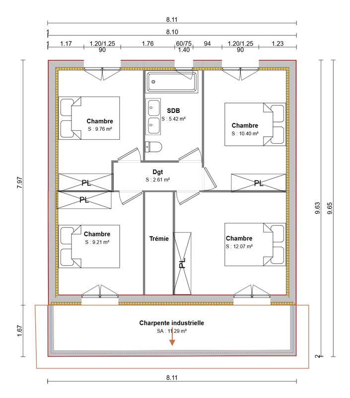 Maison - 94 m² - 4 pièces