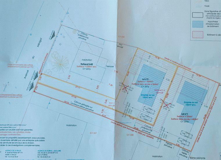 Terrain constructible - 459 m²