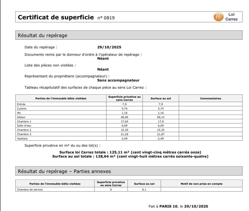 Appartement - 125 m² - 5 pièces