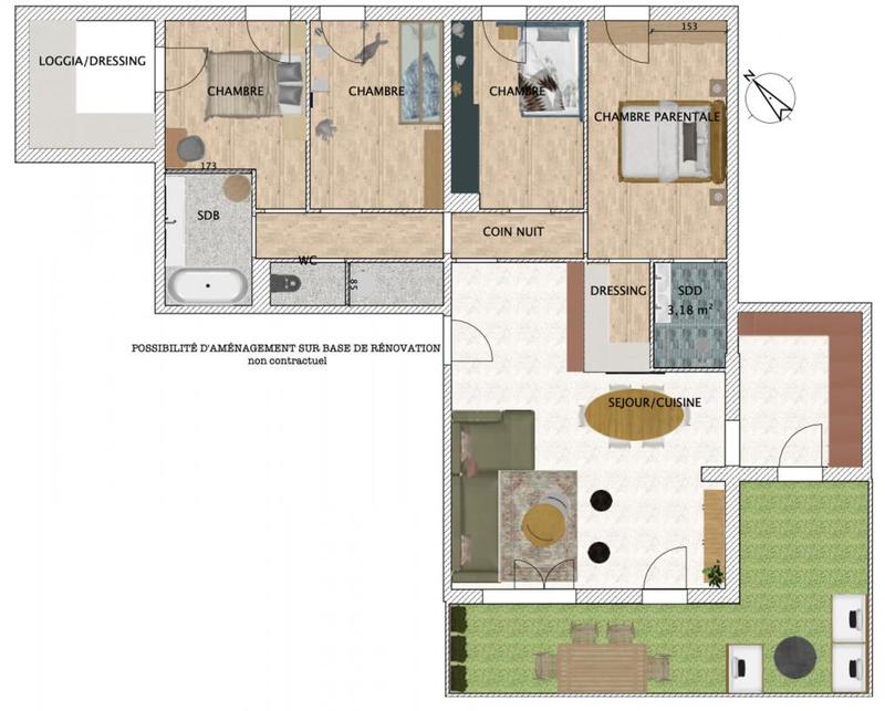 Appartement - 99 m² - 5 pièces