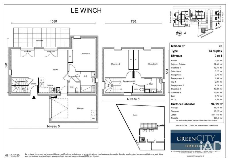 Maison - 94 m² - 4 pièces