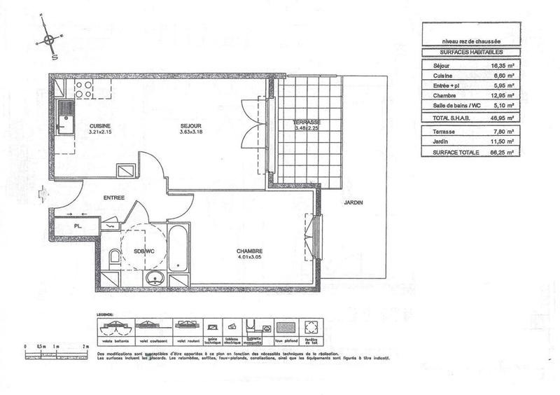 Appartement - 46 m² - 2 pièces