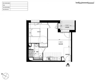 Appartement - 39 m² - 2 pièces