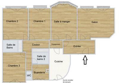 Appartement - 165 m² - 7 pièces