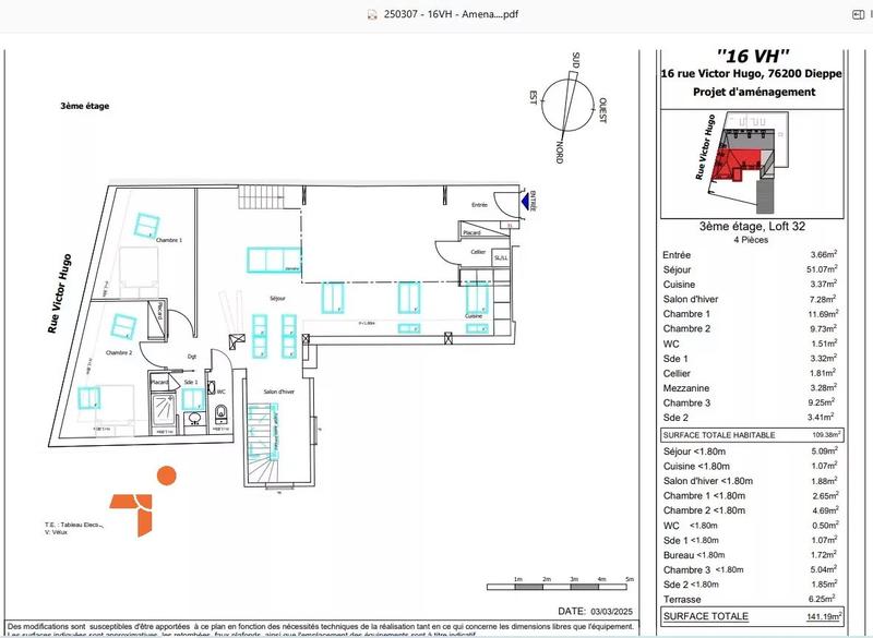 Appartement - 109 m² - 4 pièces