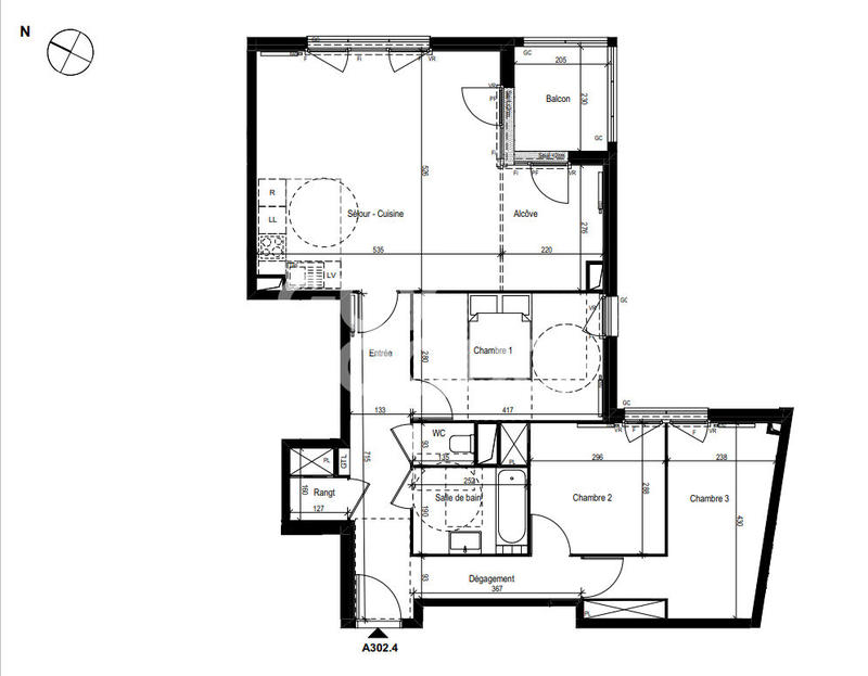 Appartement - 86 m² - 4 pièces