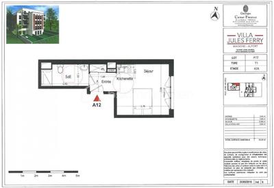 Studio - 21 m² - 1 pièce