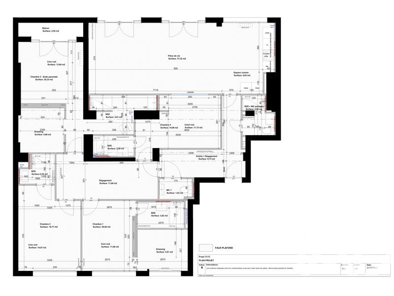 Appartement - 140 m² - 5 pièces