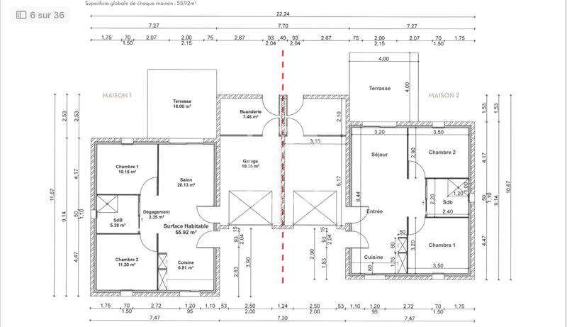 Villa - 82 m² - 3 pièces