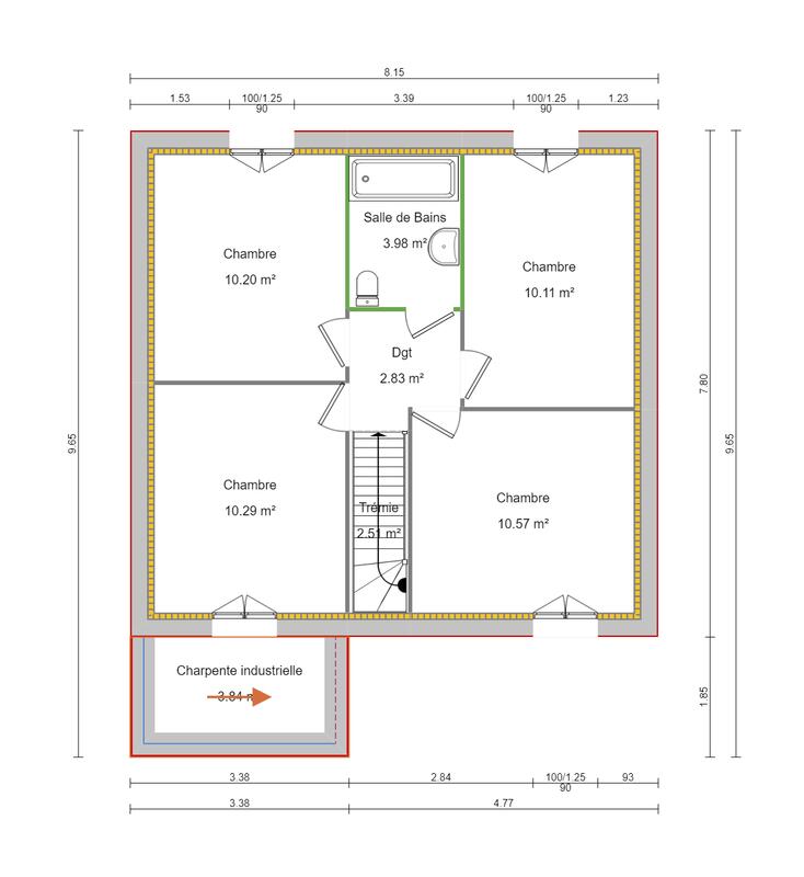 Maison - 90 m² - 5 pièces