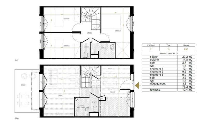 Appartement - 77 m² - 4 pièces