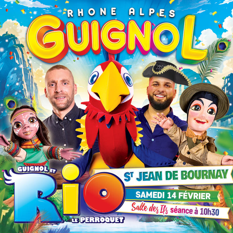Guignol et Rio le majestueux perroquet