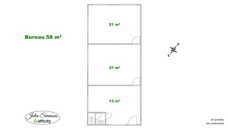 Bureau - 58 m² - 4 pièces