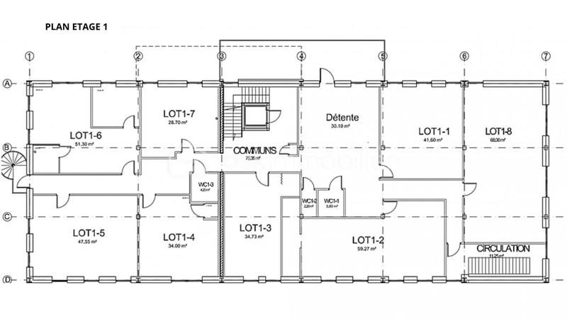 Bureau - 19 m² - 1 pièce