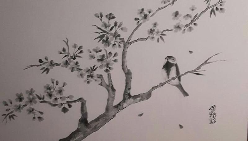 Exposition - les sumi-e de Lorine Caumartin