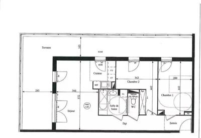 Appartement - 62 m² - 3 pièces
