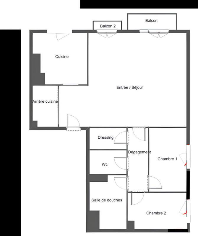 Appartement - 75 m² - 3 pièces