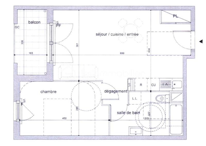 Appartement - 47 m² - 2 pièces