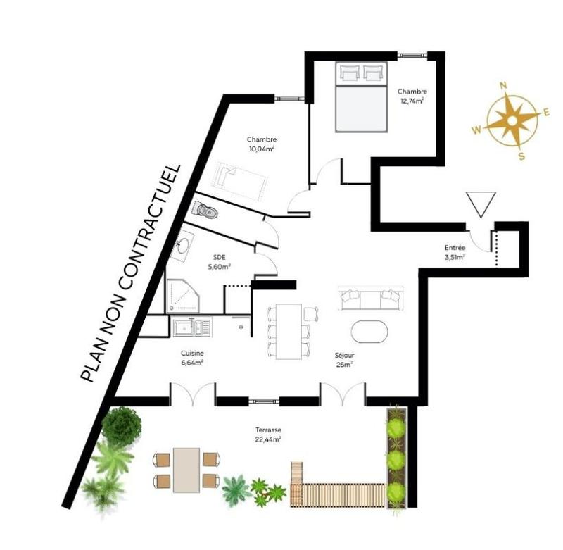 Appartement - 66 m² - 3 pièces